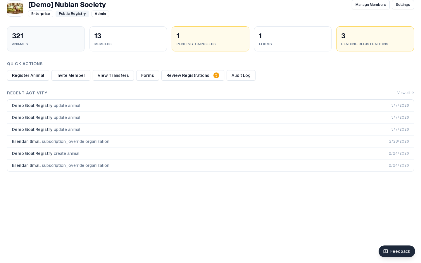 Screenshot of Society dashboard ready on day one