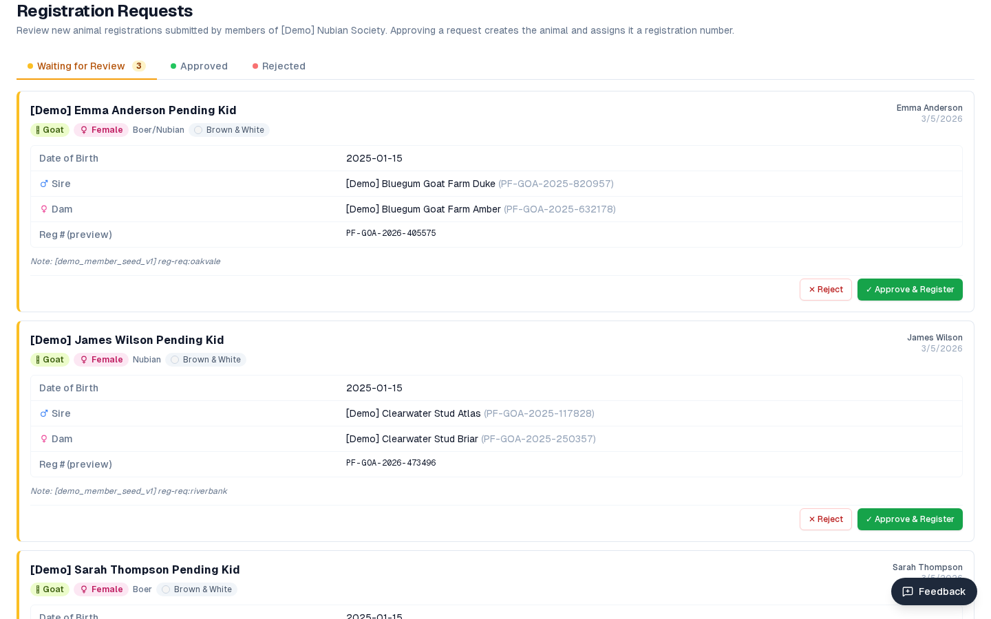Screenshot of Registration queue replaces your inbox